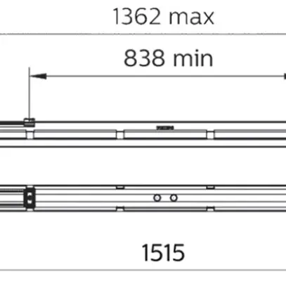 Lamp.p.loc.um. LED Philips CoreLine WT120C 57W 8000lm 840 IP65 1515×80 grigio 