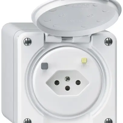 AP-FI-Steckdose robusto T13 30mA weiss 