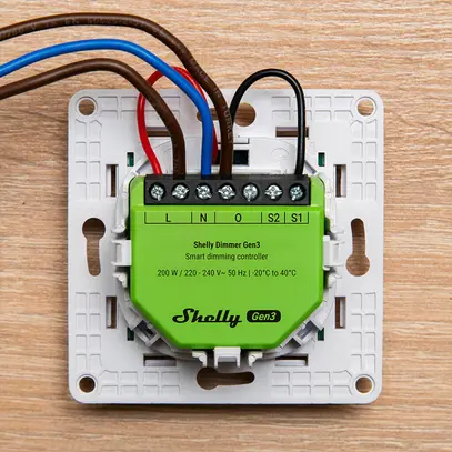 Actionneur-variateur RF INC Shelly Wave Gen3 Dimmer Z-Wave/Bt/Wi-Fi 1×sort 