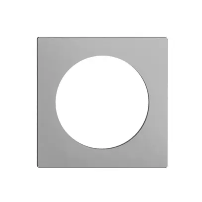 Frontplatte EDIZIOdue silver, mit Bohrung 43mm 