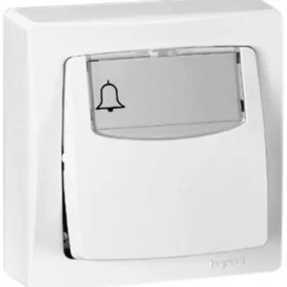 Sonnerietaster 230VAC IP44 weiss 