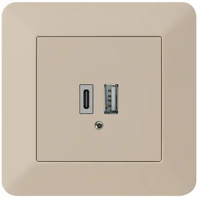 Presa di carica USB INC kallysto.trend 18W PD 1×tipo A 1×tipo C beige 