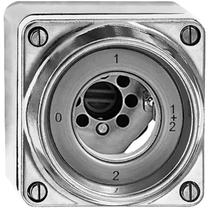 Interrupteur rotatif AP hum. 1/1L Al poli, pour serr.de sûr, s.cyl 