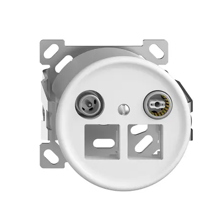 Prise multimédia AP Sdue QX.CO.54 EASYNET 19dB, p.2×RJ45 S-One, blanc 