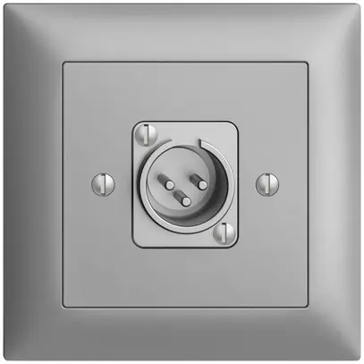 Presa INC XLR con spina EDIZIOdue silver 