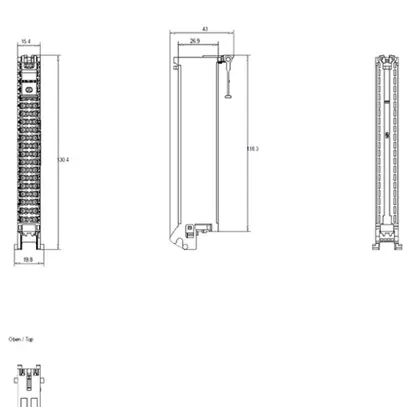 Modulo di spina frontale PLC Siemens SIMATIC S7-1500, 25mm 40 poli push-in 