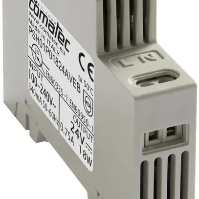 Alimentation AMD Comatec PSH01, IN: 100…240VAC, OUT: 24VDC/18W, stabilisé, 1UM 