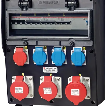 Distributore di corrente EverGum 63A 1×FI 4×LS 3×T23 1×T25 2×CEE16A 1×CEE32/5L 