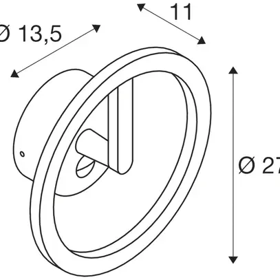 Applique LED SLV Q-RING sensore 10W 950lm 3000K IP54 Ø270×110mm bianco 