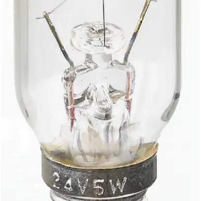 Lampada di segnalazione inc. M45 E10 5W 12V 