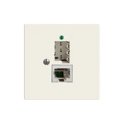Scatola 1×T+T,1×RJ45/s 8P EDIZIOdue bianco R&M swissline 