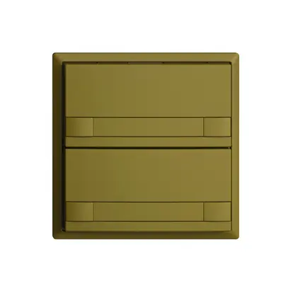 UP-Taster KNX 2-fach EDIZIOdue colore olive RGB ohne LED mit Papiereinlage 