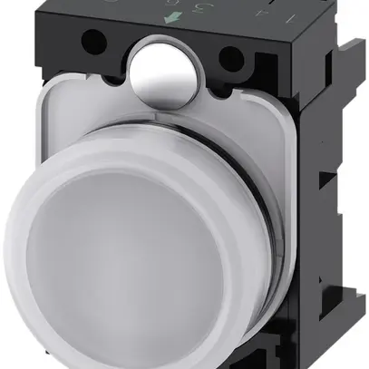 Leuchtmelder Siemens SIRIUS ACT m.Halter+LED 230VAC weiss Kunststoff 