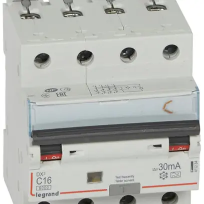 Disjoncteur différentiel Legrand C 4P 16A 6000A 30mA type A 