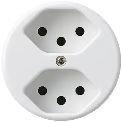 Inserto per presa INC basico 2×tipo 13 bianco 