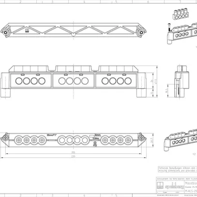 Bloc de bornes Spelsberg Abox 250/350 KLS-25²/35² 5L×16mm² 125A 690V 