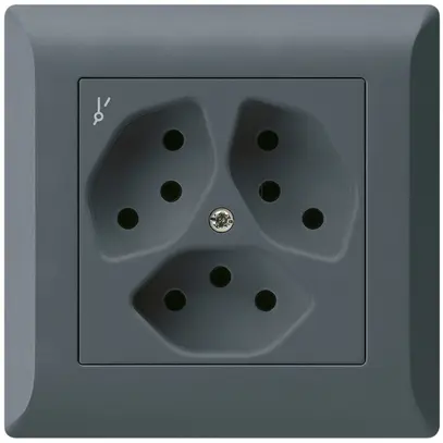 Prise ENC kallysto.line 3×T13/1S anthracite 