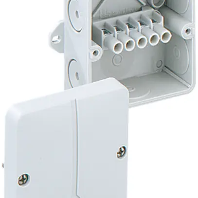 Boîte dérivation AP Abox 040 AB-L, fix.ext. 93×93×55mm gris clair 
