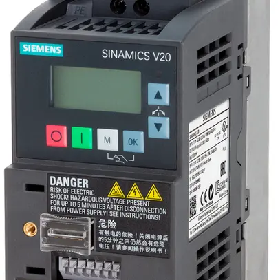 Frequenzumrichter Siemens SINAMICS V20 0.55kW 1/3AC Klasse B Modbus 