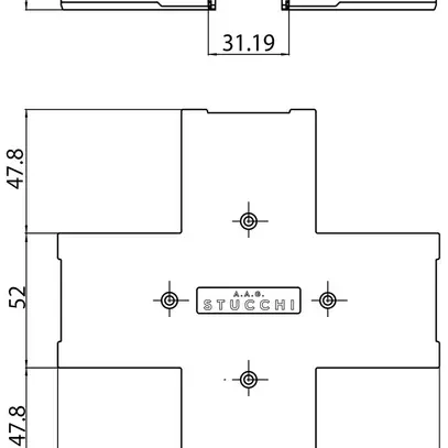 Obturateur INC Sylvania OneTrack Alimentation en X polycarbonate 148×148mm blanc 
