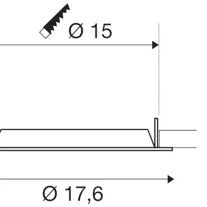 Einbaurahmen SLV DOWNLIGHT150 Kunststoff Ø176mm weiss 