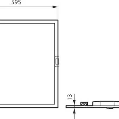 Plafonnier INC LED SlimBlend RC330V SEN 31.5W 4300lm 4000K 595×595mm blanc 