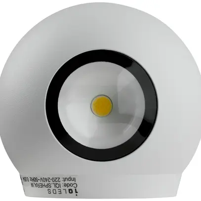 Applique LED Sir Heian SPHERA 6W 875lm 857 IP65 VAR dir./indir.Ø95mm blanc 