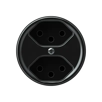 Presa origin 2×tipo 13 10A 230V 60×60mm nero 