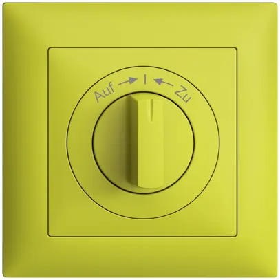 Kit frontale EDIZIOdue Auf->I<-Zu lemon 88×88mm per pulsante girevole 