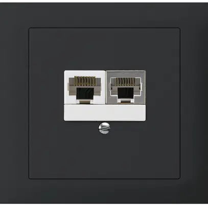 Boîte INC kallysto 2×RJ45s+u séparé noir 