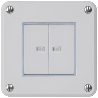 Interrupteur ENC robusto IP55 schema 3+3 2×lumineux gris 