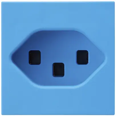 Presa INS Hager tipo 23 blu 45×45 con morsetti a innesto 