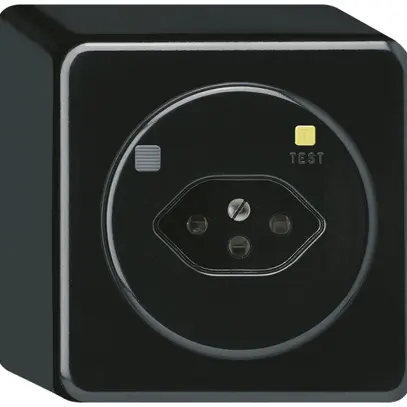 Presa AP basico T13 FI 30mA nero 