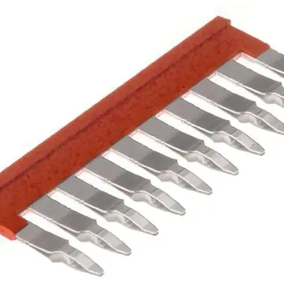 Connexion transversale Weidmüller ZQV 4N/10 branché 10L 6.1mm isolé 32A rouge 