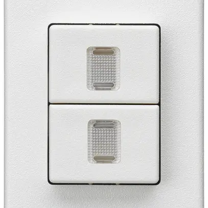 Interrupteur à poussoir double INC Hager FLF 10A/250V 3/1L illuminé blanc 