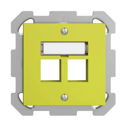 UP-Montageset EDIZIOdue FM, Geradeauslass, für 2×Keystone, lemon 