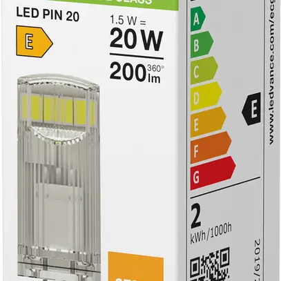 LED-Lampe LEDVANCE PIN G4 12V 1.5W 200lm 2700K Ø12×33mm klar 
