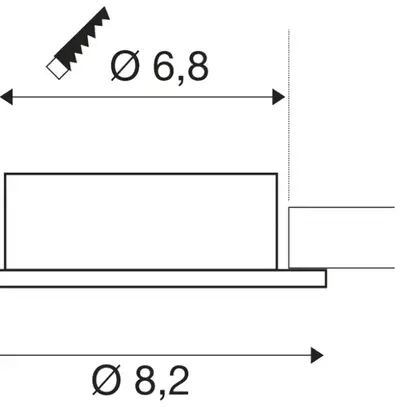 Cadre d'encastrement SLV NEW TRIA 68 aluminium Ø82×26mm argent 