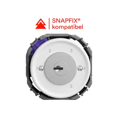 Schlüsselschalter STANDARDdue m.KABA 1262KA/5000 5 Stuf.2P 1-2-3-4-5 T=87mm ws 