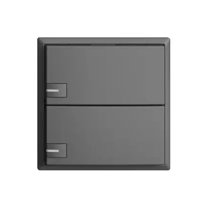 Pulsante univ. INC 2×1t mors. innest. EDIZIOdue grigio scuro, con LED 
