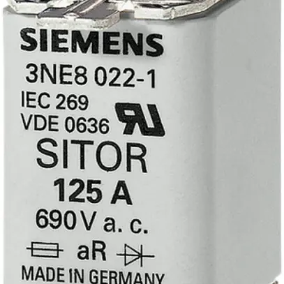 NH-Sicherung Siemens SENTRON 3NE SITOR DIN-00 35A gR, Stirnkennmelder 