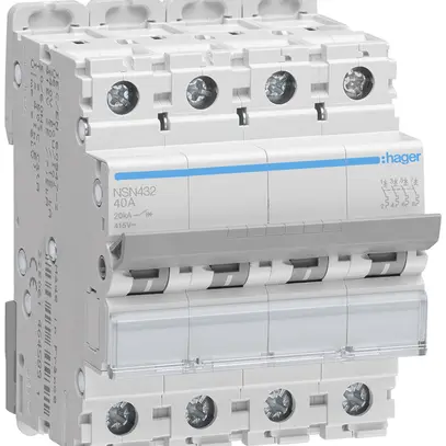 Disgiuntore Hager MCB 4P 415V tipo D 32A Icu 25kA 4UM 