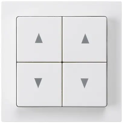 Kit frontal kallysto 60×60 mm blanc pour interrupteur/contact p.stores quadruple 