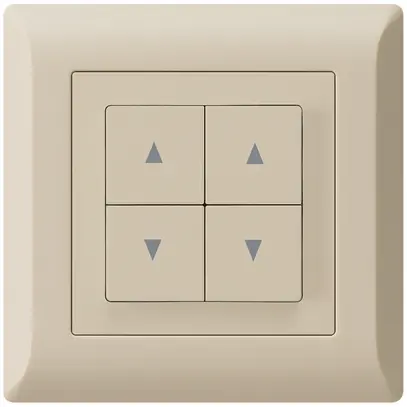 Interruttore per tapparelle INC kallysto.line beige con 4 tasti 