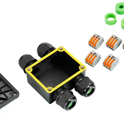 Scatola di connessione Sylvania IP68 4 ingressi per cavi nero 