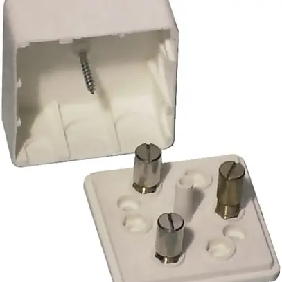 Boîte de dérivation AP Woodtli avec couvercle 4×1.5mm² blanc 