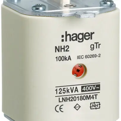 NH-Sicherung Hager NH2 400VAC 180A 125kVA gTr Mittenkennmelder rostfrei 