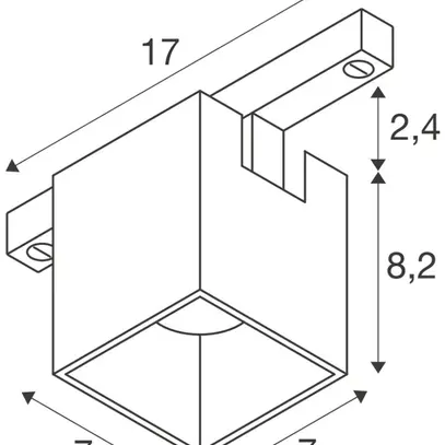 Spot LED SLV FIXT-IT Surface 8W 495lm 920…930 36° DALI 48V AD square or/ne 