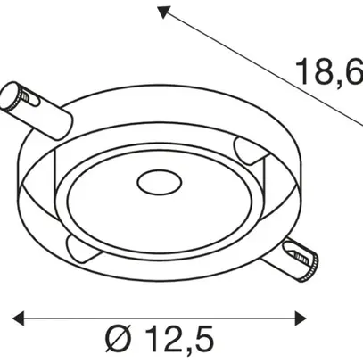 Spot LED SLV TENSEO DURNO 6W 360lm 2700K Ø125×26.5mm bianco 