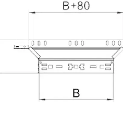 Derivazione T Bettermann RAAM 110×400mm galvanizzato 